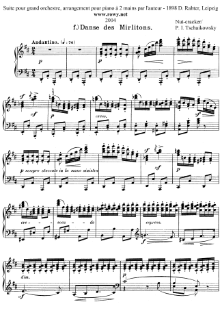 Tchaikovsky  score for Piano