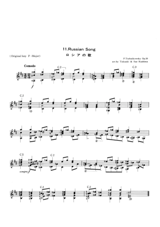 Tchaikovsky  score for Acoustic Guitar