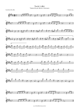Tchaikovsky Swan Lake score for Alto Saxophone