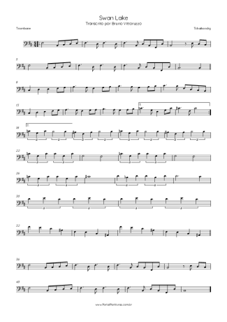 Tchaikovsky Swan Lake score for Trombone