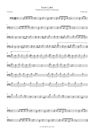 Tchaikovsky Swan Lake score for Trombone