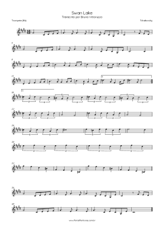 Tchaikovsky Swan Lake score for Trumpet