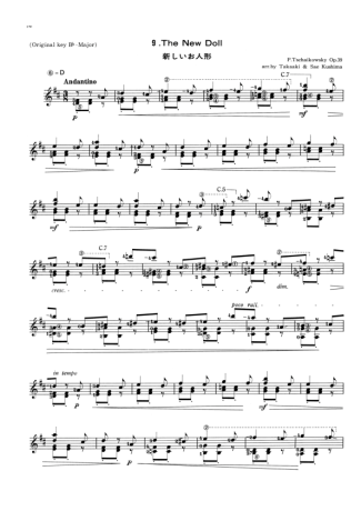Tchaikovsky  score for Acoustic Guitar