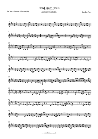 Tears For Fears  score for Tenor Saxophone Soprano (Bb)