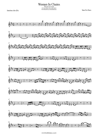 Tears For Fears - Woman In Chains - Sheet Music For Alto Saxophone