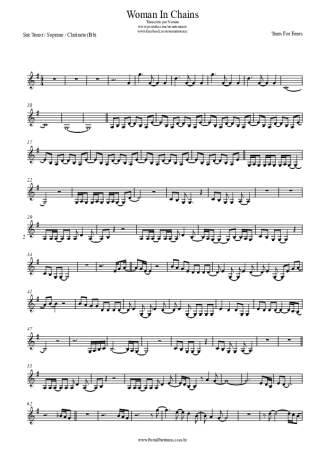 Tears For Fears  score for Clarinet (Bb)