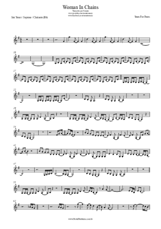 Tears For Fears  score for Tenor Saxophone Soprano (Bb)