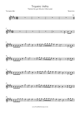 Teixeirinha  score for Trumpet