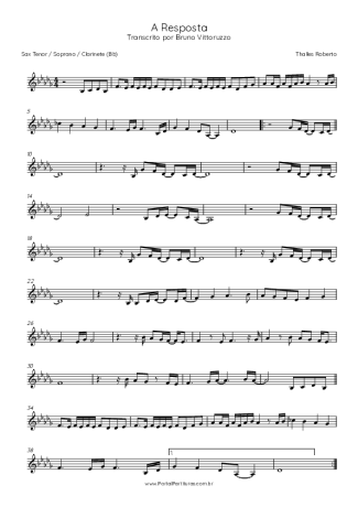 Thalles Roberto  score for Clarinet (Bb)