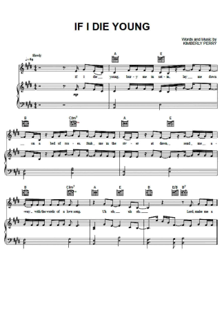 The Band Perry  score for Piano