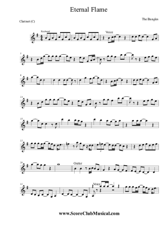 The Bangles  score for Clarinet (C)