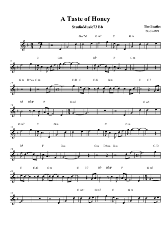 The Beatles A Taste of Honey score for Tenor Saxophone Soprano (Bb)