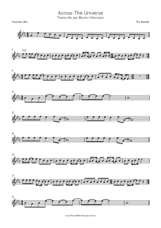 The Beatles  score for Clarinet (Bb)