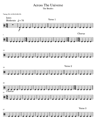 The Beatles  score for Drums
