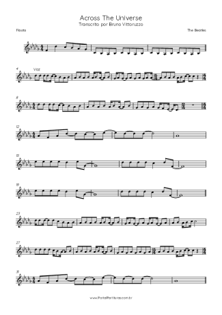 The Beatles  score for Flute