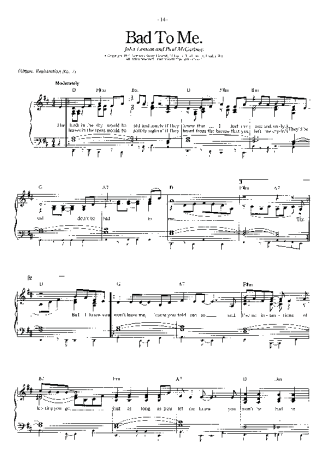 The Beatles  score for Piano