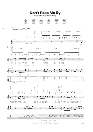 The Beatles Dont Pass Me By score for Guitar