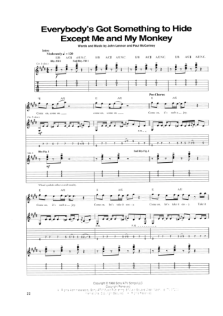 The Beatles  score for Guitar