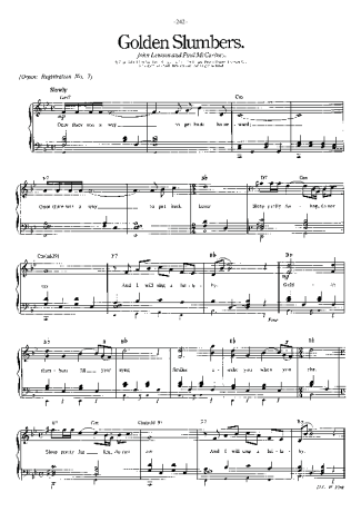 The Beatles  score for Piano