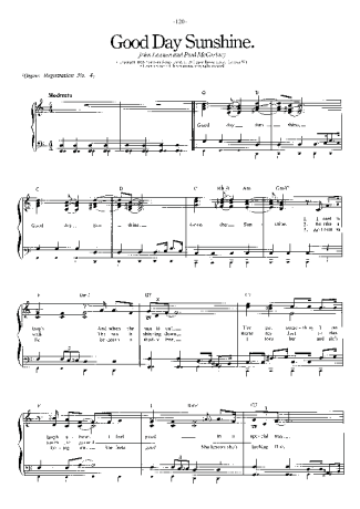 The Beatles  score for Piano