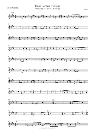 The Beatles Here Comes The Sun score for Clarinet (Bb)