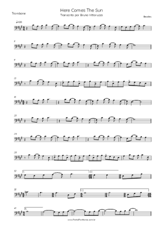 The Beatles Here Comes The Sun score for Trombone