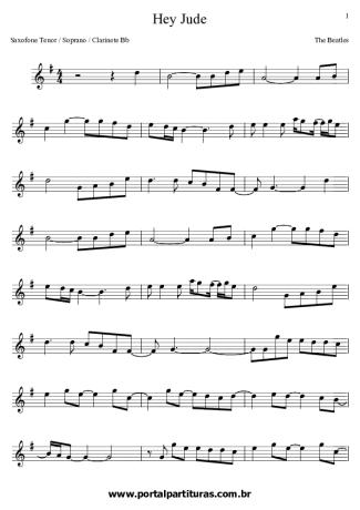 The Beatles  score for Clarinet (Bb)