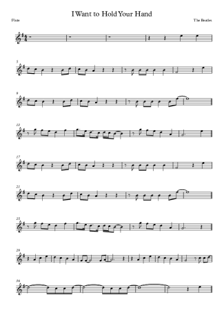 The Beatles  score for Flute