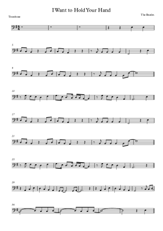 The Beatles I Want To Hold Your Hand score for Trombone