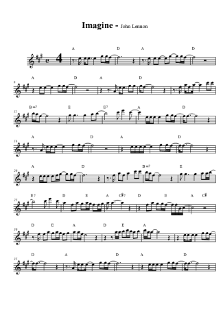 The Beatles Imagine score for Saxofone Alto (Eb)