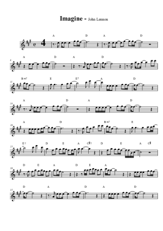 Imagine Sheet Music, John Lennon