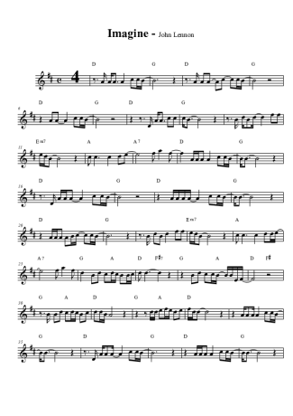 The Beatles Imagine score for Clarinet (Bb)