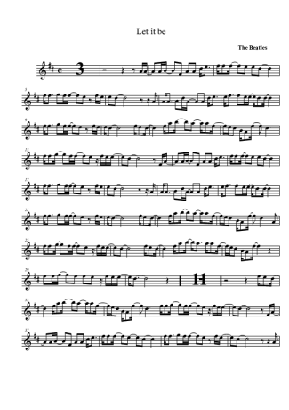 The Beatles Let It be score for Saxofone Tenor Soprano (Bb)