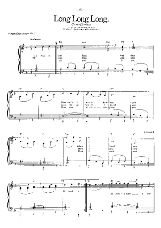 The Beatles Long Long Long score for Piano