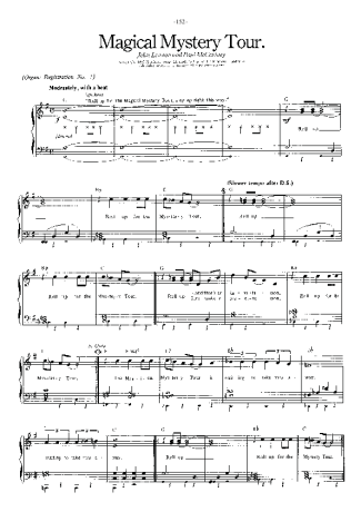 The Beatles  score for Piano