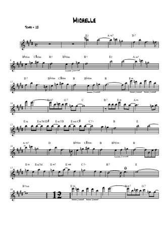 The Beatles Michelle score for Tenor Saxophone Soprano (Bb)