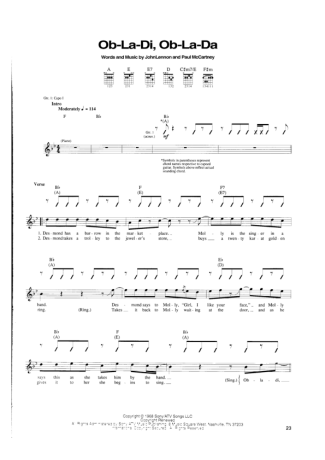 The Beatles  score for Guitar