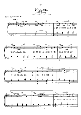 The Beatles Piggies score for Piano