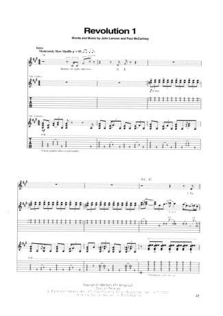 The Beatles  score for Guitar