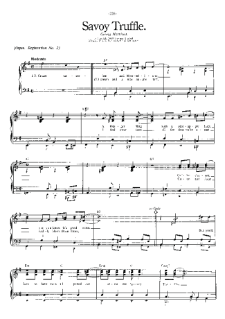 The Beatles Savoy Truffle score for Piano