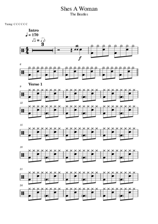 Score for Drums