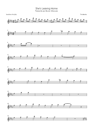 The Beatles She´s Leaving Home score for Alto Saxophone