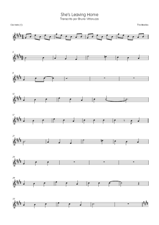 The Beatles She´s Leaving Home score for Clarinet (C)