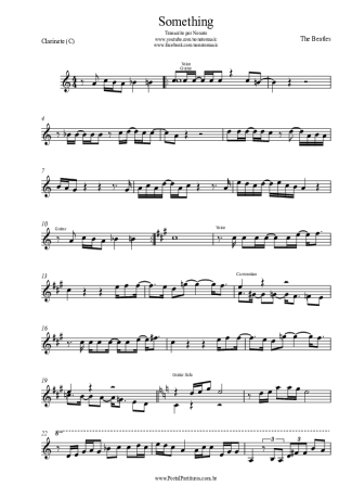The Beatles Something score for Clarinet (C)