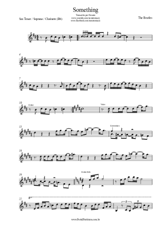 The Beatles Something score for Tenor Saxophone Soprano (Bb)