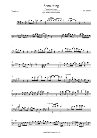 The Beatles Something score for Trombone