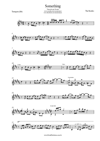 The Beatles Something score for Trumpet