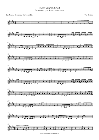 The Beatles  score for Clarinet (Bb)