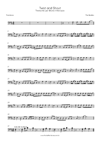 The Beatles Twist And Shout score for Trombone