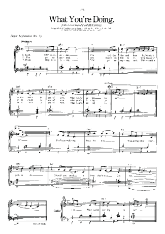 The Beatles What You´re Doing score for Piano
